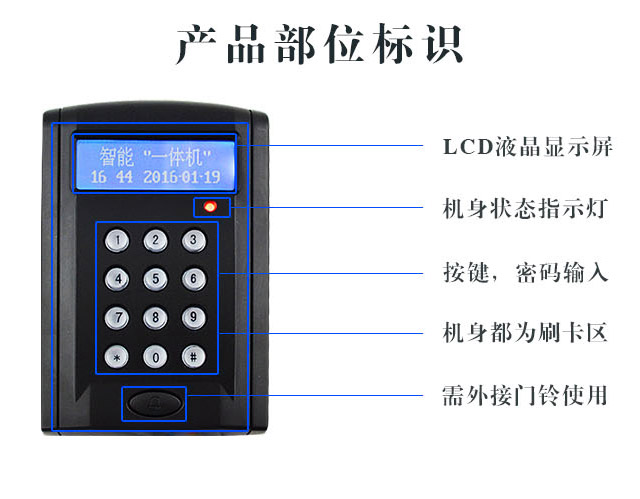 anbaod安堡德104蓝精灵联网门禁机