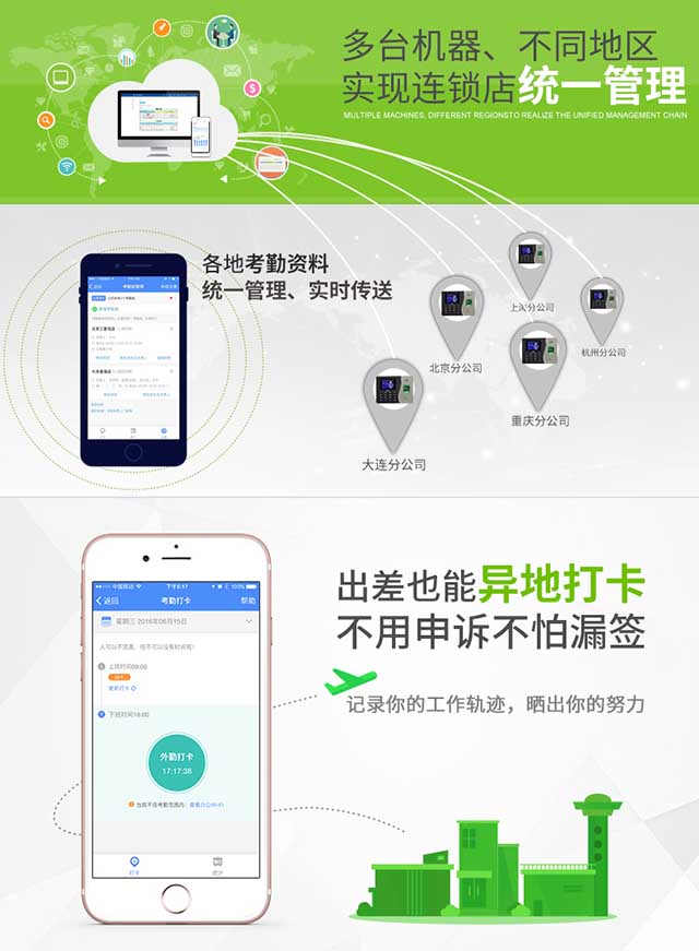 S60考勤机异地打卡联网考勤