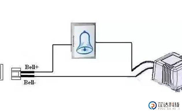 指纹门禁一体机门铃接线图