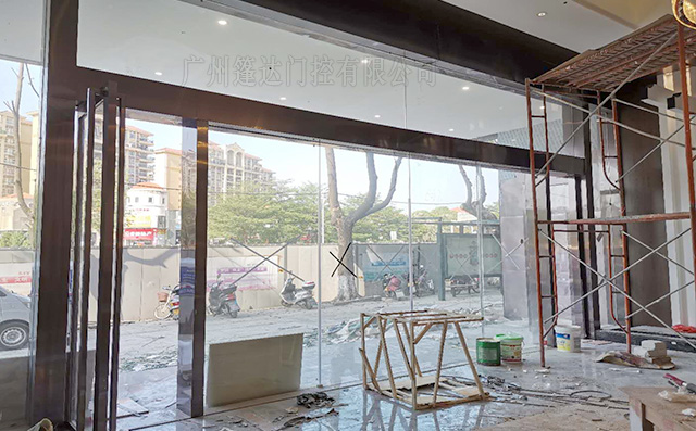 沐足店会所自动感应门安装过程