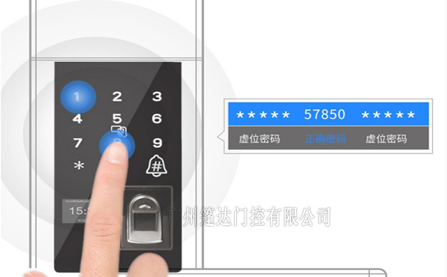 指纹锁虚位密码防止偷窥