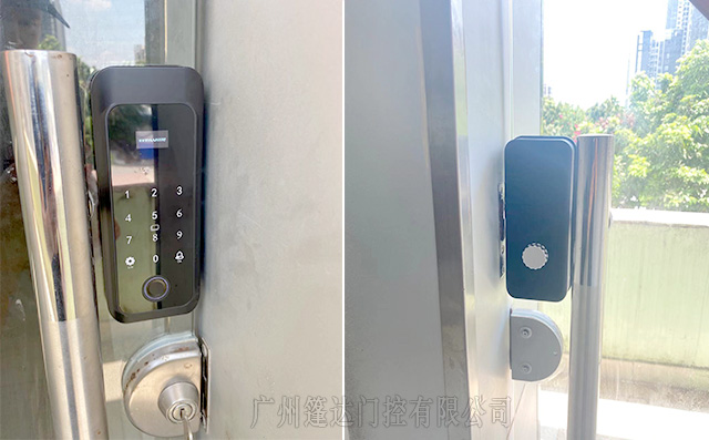 玻璃门指纹锁使用电池供电